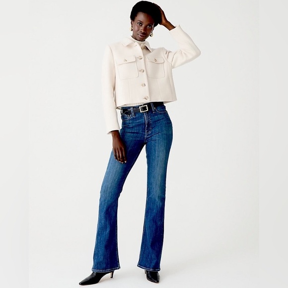 NEW J. Crew High Rise Skinny Flare Jean in Dark Wash, Size 32 - Picture 4 of 16